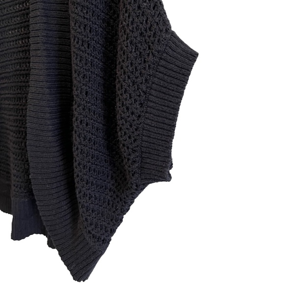Apt. 9 Women's Y2K Black Open Knit Boho Fairy Cropped Bolero Sweater Size XL - Picture 5 of 10